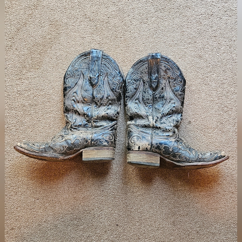 Corral Python Square Toe Boots - image 2